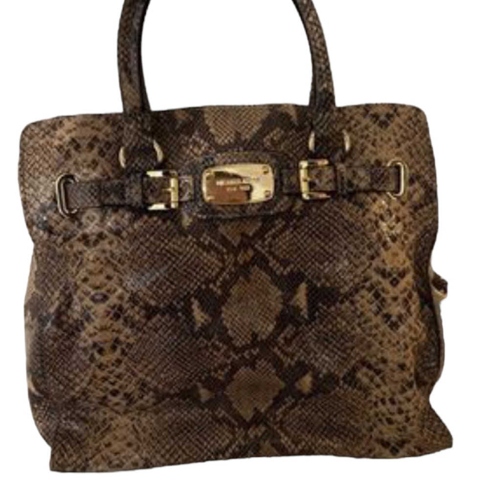 Michael Kors Python Hamilton Tote - Picture 2 of 5